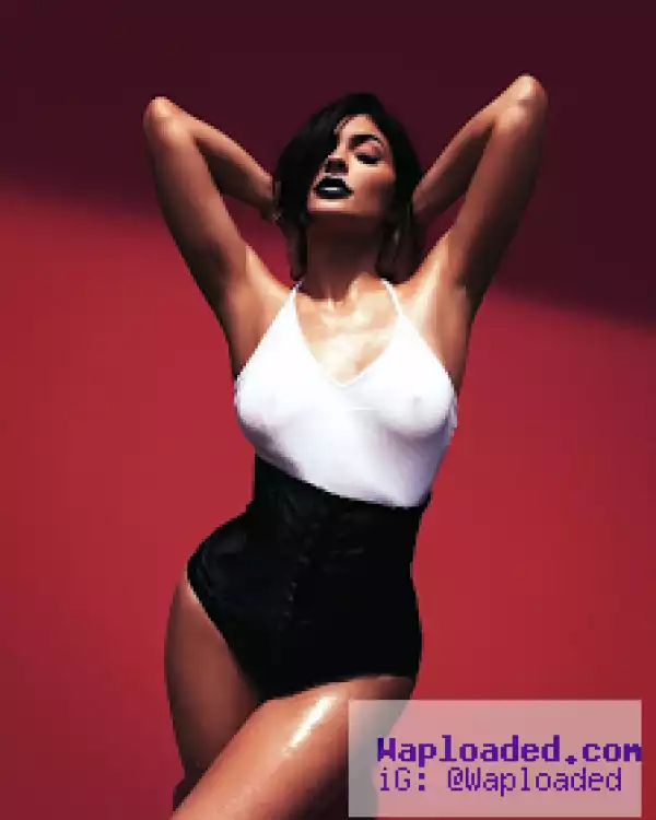 Kylie Jenner puts her nipples on display in braless bodysuit